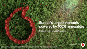 【ヨーロッパ】ボーダフォン、欧州事業で100%再エネ転換。サーキュラーエコノミーでも