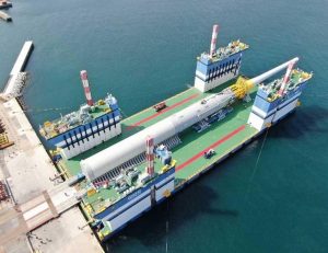 【日本】五島沖の日本初の商用浮体式洋上風力発電所、組立作業開始。戸田建設等