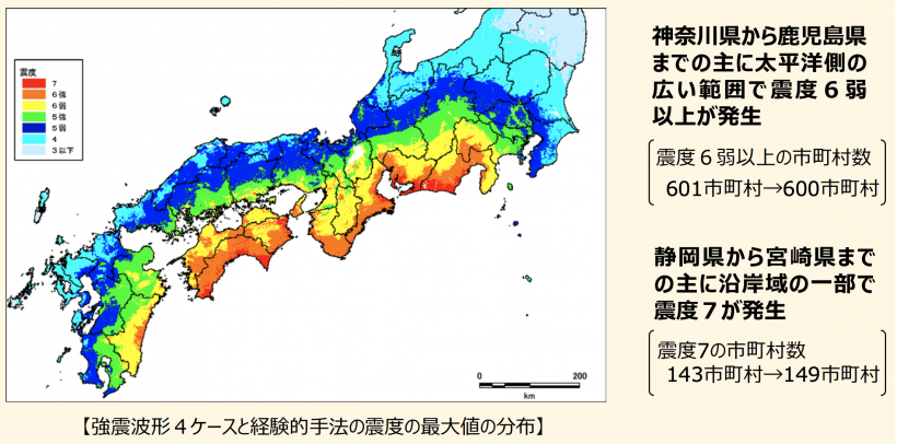 【日本】政府、南海トラフ最悪シナリオ被害想定最新版。避難者や資産損害が増大。食料不足も 3