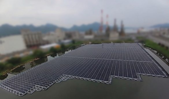 【日本】三菱ケミカル、自社調整池に水上太陽光発電所2MW導入。オンサイトPPAで購入